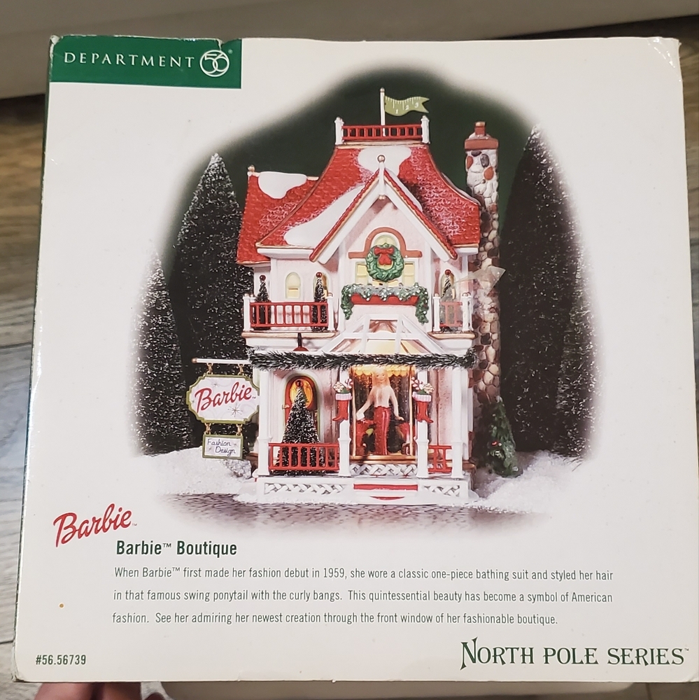 Department 56 Barbie Boutique North Pole Series CHRISTMAS VILLAGE